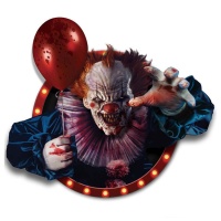 Decorazione murale adesiva Killer clown da 70 x 80 cm