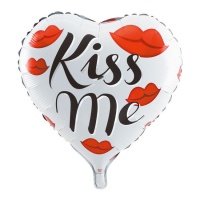 Palloncino cuore Kiss me da 46 cm