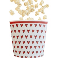 Ciotola per popcorn da 2,8 L a cuori
