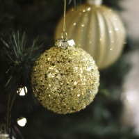 Palline Gold Christmas da 8 cm - 12 unità