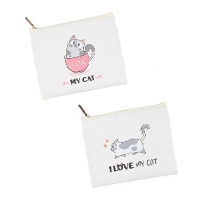 Portamonete gatto assortito Love - 1 unità