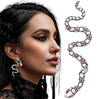Orecchini a forma di serpente di 6 cm - 1 paio