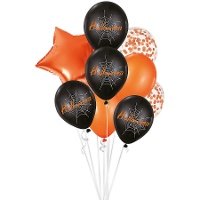 Mazzo di Halloween con ragnatele - 9 pezzi