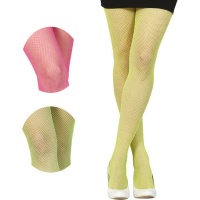 Collant a rete neon da donna