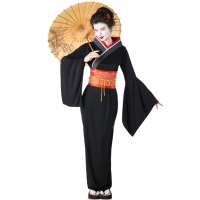 Costume da geisha nera per donna