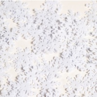 Coriandoli bianchi metallizzati a forma di fiocco di neve 14g