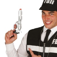 Pistola FBI nera e argento