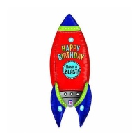 Palloncino razzo Happy Birthday da 91 cm - Grabo