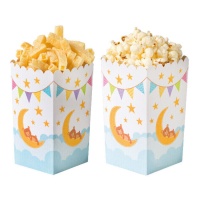 Scatola per popcorn con orsetto e luna - Decora - 6 pz.