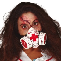 Maschera antigas da infermiera sanguinante