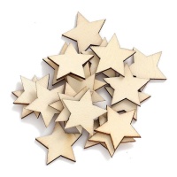 Mini sagome stelle di legno da 3 cm - 20 unità