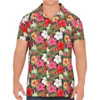 Camicia in costume da uomo con fiori hawaiani