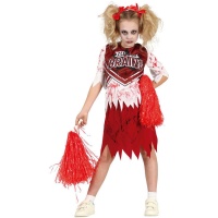 Costume da cheerleader zombie insanguinata per ragazze