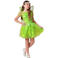 Costume da fata verde brillante per bambina