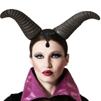 Diadema con corna di regina malvagia nera