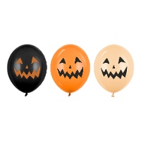 Palloncini in lattice di Halloween con zucche arancioni da 30 cm - 50 pezzi