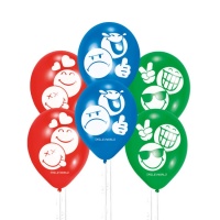 Palloncini in lattice Emoji assortiti 23 cm - Sempertex - 6 unità