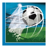 Tovaglioli Goal Football blu 16,5 x 16,5 cm - 20 pz.