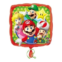 Palloncino di Super Mario verde e rosso di 43 cm