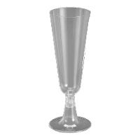 Coppa di plastica da 150 ml con stelo trasparente - 50 unità