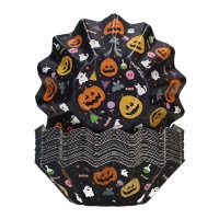 Capsule per cupcakes rigide per la Notte di Halloween - Funcakes - 48 unità