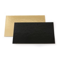 Sottotorta rettangolare oro e nero da 30 x 40 x 0,3 cm - Decora - 1 unità