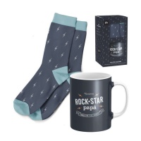 Set regalo Rock Star Dad con tazza e calzini
