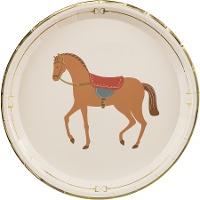 Piatti con cavallo e staffe da 23 cm - 6 pezzi