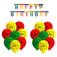 Confezione di decorazioni per feste Lego - 17 pezzi