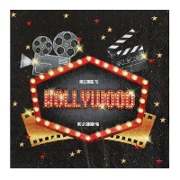 Tovaglioli di cinema di Hollywood 16,5 x 16,5 cm - 20 pezzi