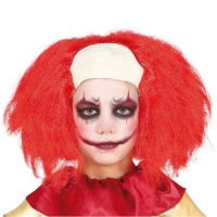 Parrucca da clown assassino con testa calva infantile
