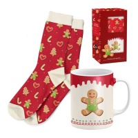 Set regalo di tazze e calzini natalizi