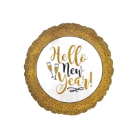 Palloncino rotondo Hello New Year da 45 cm - Anagram