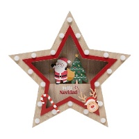 Figura di Stella di Babbo Natale con luce di 35 cm