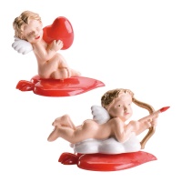 Statuina torta Cupido in 2 modelli da 4,5 cm - 24 unità