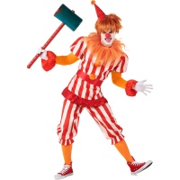 Terrificante costume da clown del circo per uomo