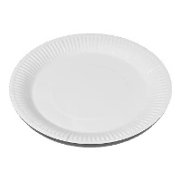 Piatti di 23 cm in cartone bianco - 100 unità