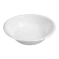 Ciotole di 17 cm rotonde in cartone bianco - 12 unità