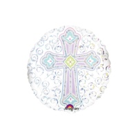 Palloncino rotondo Croce colorata da 45 cm - Anagram