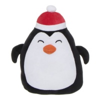 Pinguino di peluche con cappello di Babbo Natale 20 x 30 cm