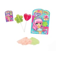 Lecca lecca Sweet Lilly con zucchero frizzy sapori assortiti - 13 g - 1 unità