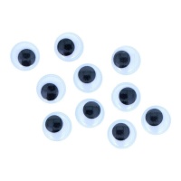 Occhi tondi neri mobili da 1,5 cm - Innspiro - 48 pz.