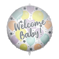 Palloncino rotondo Welcome Baby 46 cm - Procos