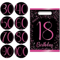 Sacchetti Elegant Pink con numeri - 6 pezzi