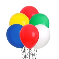 Palloncini in lattice di gomma naturale colori assortiti - Verbetena - 8 unità