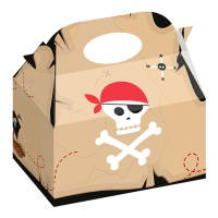 pirati alla ricerca del tesoro scatole di cartone 16,5 x 10 x 16,5 cm - 12 pezzi.