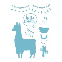 Stencil Hello llama 20 x 28,5 cm - Artis decor - 1 unità