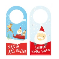 Decorazione pomello porta Santa Claus assortito 28 x 12 cm