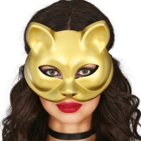 Maschera da gatto dorata