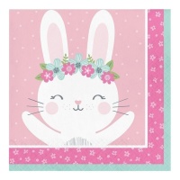 Tovaglioli Baby Bunny 16,5 x 16,5 cm - 16 unità